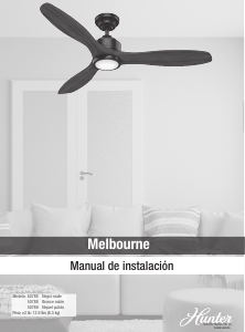 Manual de uso Hunter 50789 Melbourne Ventilador de techo