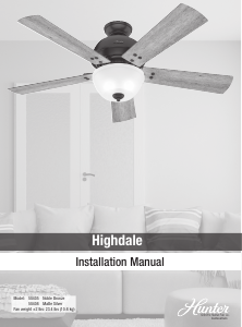 Manual Hunter 50405 Highdale Ceiling Fan