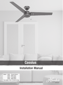 Manual Hunter 59261 Cassius Ceiling Fan