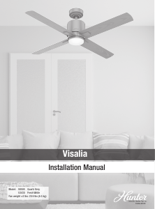Manual Hunter 53430 Visalia Ceiling Fan