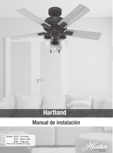 Manual de uso Hunter 50310 Hartland Ventilador de techo