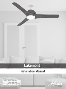 Manual Hunter 51326 Lakemont Ceiling Fan