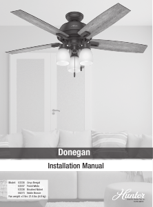 Manual Hunter 53336 Donegan Ceiling Fan