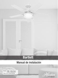 Manual de uso Hunter 50592 Bartlett Ventilador de techo