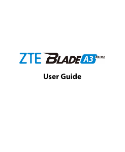 Manual ZTE Blade A3 Prime Mobile Phone