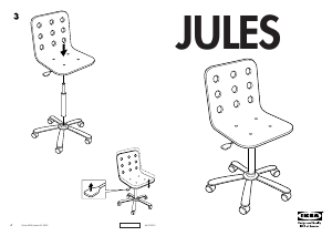 Brugsanvisning IKEA JULES Kontorstol
