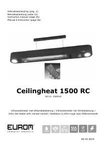 Manual Eurom Ceilingheat 1500 RC Patio Heater