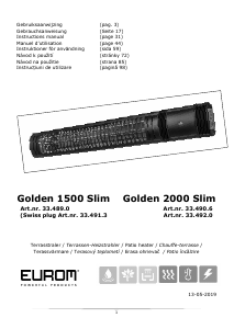 Manual Eurom Golden 1500 Slim Patio Heater