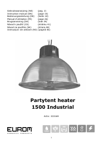 Mode d’emploi Eurom Partytent-heater 1500 Industrial Radiateur de terrasse