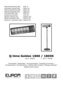 Manual Eurom Q-time Golden 1800S Incalzitor terasa