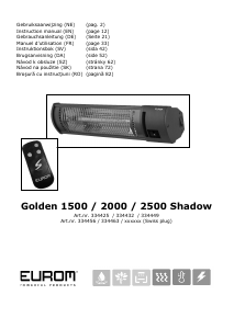 Manuál Eurom Golden 1500 Shadow Venkovní tepelný zářič