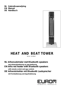 Manual Eurom Heat and Beat Tower Patio Heater