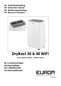 Manual Eurom DryBest 40 WiFi Dehumidifier