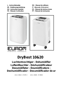 Mode d’emploi Eurom DryBest 20 Déshumidificateur