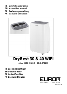 Mode d’emploi Eurom DryBest 30 WiFi Déshumidificateur