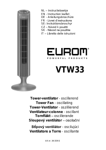 Mode d’emploi Eurom VTW33 Ventilateur