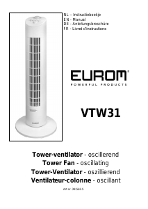 Mode d’emploi Eurom VTW31 Ventilateur