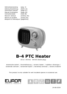 Bruksanvisning Eurom B-4 PTC Värmefläkt