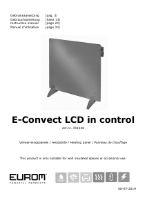 Bedienungsanleitung Eurom E-Convect LCD Heizgerät