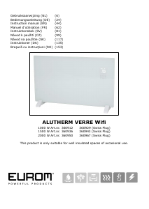 Návod Eurom Alutherm Verre 1500 Ohrievač