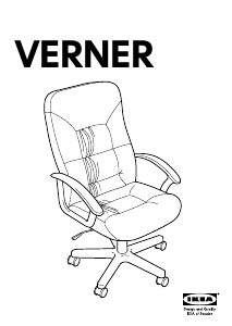 Manual IKEA VERNER Scaun de birou