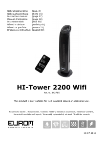 Bruksanvisning Eurom HI-Tower 2200 Wifi Värmefläkt