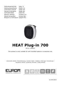 Bruksanvisning Eurom Heat Plug-in 700 Värmefläkt