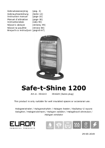Bruksanvisning Eurom Safe-T-Shine 1200 Värmefläkt