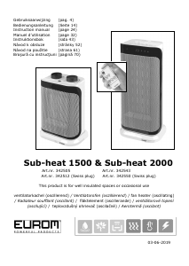 Bedienungsanleitung Eurom Sub-Heat 2000 Heizgerät