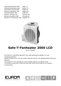 Bruksanvisning Eurom Safe-T-Fanheater 2000 LCD Värmefläkt