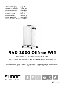 Návod Eurom RAD 2000 Oilfree WiFi Ohrievač