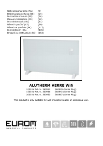 Mode d’emploi Eurom Alutherm Verre 1000 Chauffage
