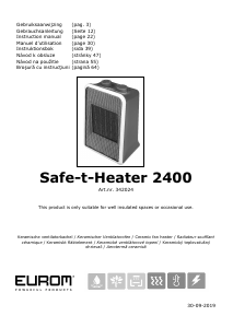 Bruksanvisning Eurom Safe-T-Heater 2400 Värmefläkt