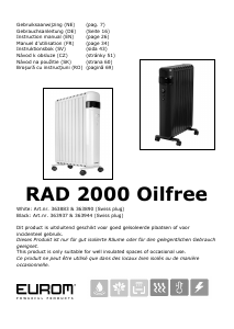 Bruksanvisning Eurom RAD 2000 Oilfree Värmefläkt