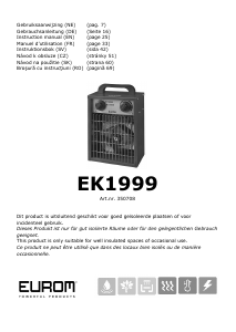 Bruksanvisning Eurom EK1999 Värmefläkt