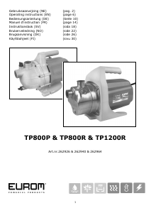 Mode d’emploi Eurom Flow TP1200R Pompe de jardin