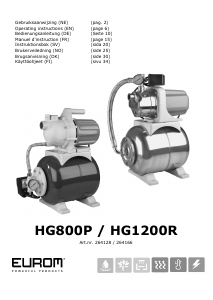 Bruksanvisning Eurom Flow HG1200R Trädgårdspump