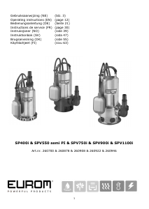 Bruksanvisning Eurom Flow SP400i Hagepumpe