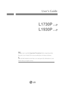 Manual LG L1730PSNP LCD Monitor