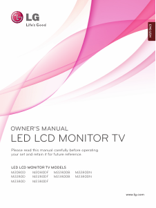Handleiding LG M2380DF-PR LED monitor