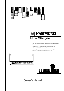 Manual Hammond XLK-3 Organ