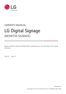 Handleiding LG 55VL5F-A LED monitor