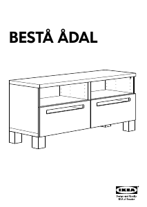 Manuál IKEA BESTA ADAL Televizní stolek