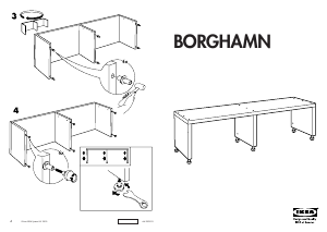 Návod IKEA BORGHAMN TV stôl