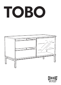 मैनुअल IKEA TOBO (114x50x66) टीवी बैंच