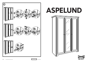 ala Víspera templar Manual de uso IKEA ASPELUND Armario