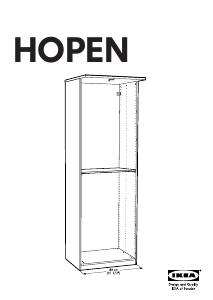 Bruksanvisning IKEA HOPEN (80x60x236) Garderobeskap