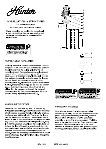 Manual Hunter 19012 Hartland Lamp