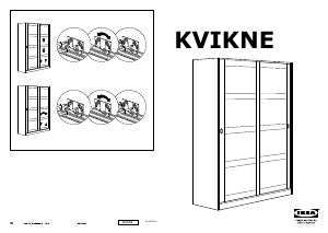 Manuál IKEA KVIKNE Šatní skříň