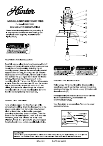 Manual Hunter 19022 Cranbrook Lamp